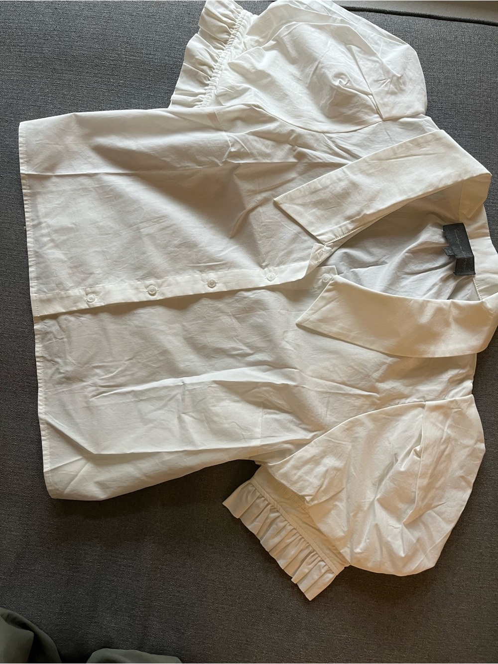 Sunday in Brooklyn White Blouse with Black Label Detail